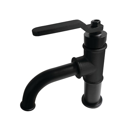Kingston Brass KS2820KL Whitaker Single-Handle Bathroom Faucet W/ Push Pop-Up, Black KS2820KL